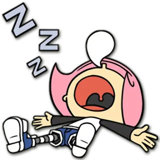 😴 sleeping, zzz, tired, cartoon telegram sticker