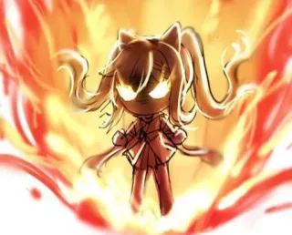 🌟 chibi, api, anime, manga, ilustrasi, seni telegram sticker
