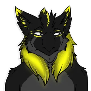 😔 Furry, Anthro, Lupo, Animale, Arte, Personaggio, Cartone animato whatsapp sticker