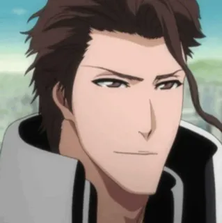 🙂 Aizen Sosuke Bleach anime, character, smirk, aizen, captain telegram sticker