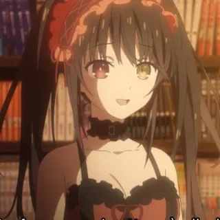 😃 Kurumi Tokisaki Date A Live อนิเมะ, ผู้หญิง, Date A Live, คุรุมิ โทคิซากิ whatsapp sticker