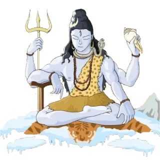 ✨ Shiva Shiva, Hinduism, God, Deity, Religion, Meditating, Indian culture telegram sticker