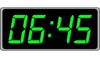 📟 06:45 clock, time, digital, 6:45, morning telegram sticker