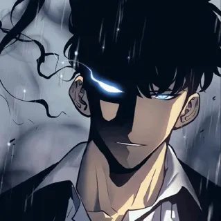 🗝 アニメ, ソン・ジンウ, 俺だけレベルアップ, マンガ, ファンタジー, ダーク whatsapp sticker