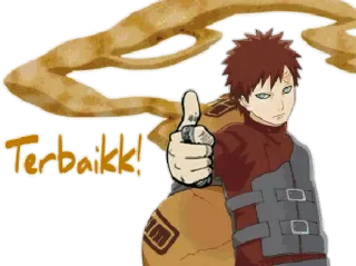👍 Gaara Naruto Terbaik! Anime, Gaara, Naruto, Jempol, Manga whatsapp sticker