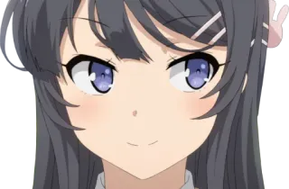 😏 Mai Sakurajima Rascal Does Not Dream of Bunny Girl Senpai anime, Mädchen, Bunny Girl, Sakurajima, Mai telegram sticker