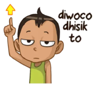 👆 diwoco
dhisik
to menino, desenho animado, seta, cima telegram sticker