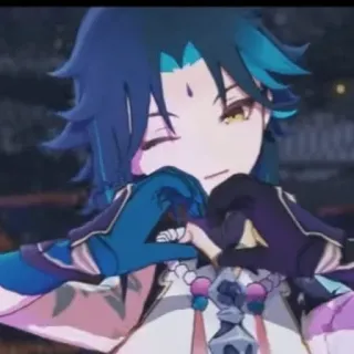 🌟 Xiao Genshin Impact anime, video game, Genshin Impact, Xiao, character, sticker, love telegram sticker