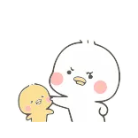 😠 bebek, amarah, imut, kartun, marah, anak ayam, pukulan telegram sticker