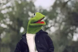 😏 Kermit Kermit the Frog, puppet, green, meme, funny telegram sticker