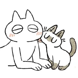 😽 cat, animals, cartoon, affection, kiss, cute, love telegram sticker