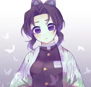 🦋 Shinobu Kocho Demon Slayer Anime, Demon Slayer, Shinobu, Shinobu Kocho, Borboleta, Mangá whatsapp sticker