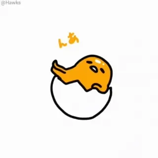 🍳 Gudetama んあ gudetama, lazy egg, cute, sanrio whatsapp sticker