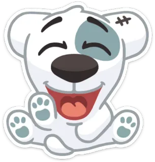 😄 perro, feliz, lindo, pegatina, animal whatsapp sticker