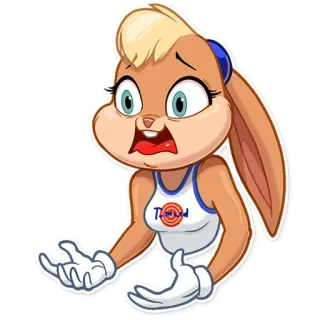 😧 Lola Bunny Space Jam dibujos animados, conejo, Looney Tunes, Space Jam, baloncesto telegram sticker
