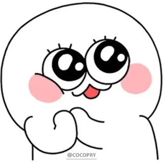 😆 @COCOPRY süß, Cartoon, entzückend, kawaii, fröhlich, Illustration whatsapp sticker
