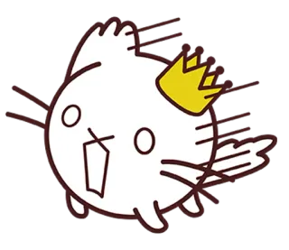 😱 고양이, 왕관, 만화, 동물, 카와이, 귀여운 telegram sticker