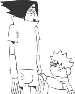 👨‍👦 Sasuke Uchiha Naruto anime, manga, naruto, sasuke, uzumaki, cartoon, funny telegram sticker