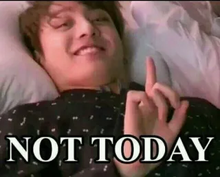 🌟 NOT TODAY middle finger, offensive, gesture, not today telegram sticker