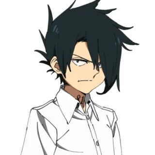 😠 Ray The Promised Neverland 81194 Anime, Manga, The Promised Neverland, Ray whatsapp sticker
