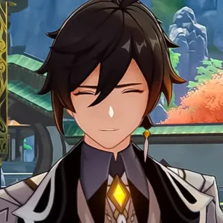 🙂 Zhongli Genshin Impact Аниме, Genshin Impact, Чжун Ли, Видеоигра, Персонаж telegram sticker