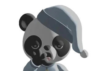 😴 panda, assonnato, animale, cartone animato, carino, sonno, pigiama whatsapp sticker