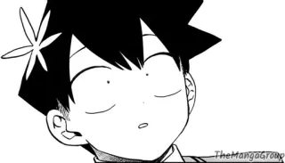 😶 Hitohito Tadano Komi Can't Communicate anime, manga, reacción, expresión facial, sorprendido telegram sticker