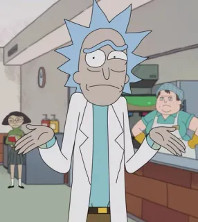 😕 Rick Sanchez Rick and Morty rick and morty, cartoon, rick sanchez, adult swim, tv serie, animatie telegram sticker