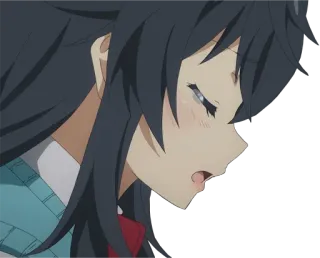 😢 Anime, Garota, Triste, Chorando telegram sticker