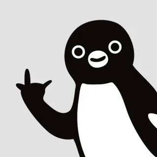 🤟 pingouin, dessin animé, animal, autocollant telegram sticker
