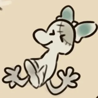 🧦 cartoon, character, sewn, stitches telegram sticker