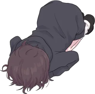😭 Аниме, Грустный, Плачет, Эмо, Одинокий, Расстроен, Человек telegram sticker