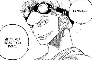 🙏 Roronoa Zoro One Piece EU NUNCA REZO PARA DEUS! zoro, one piece, anime, manga telegram sticker