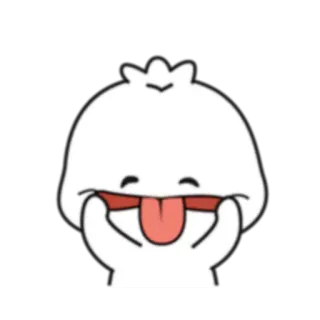 😛 Dibujos animados, Lindo, Personaje, Juguetón, Lengua, Sacar la lengua whatsapp sticker