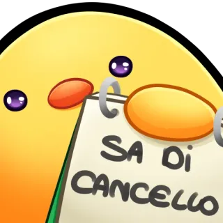🐤 SA DI
CANCELLO mono, animal, amarillo, nota, cancel whatsapp sticker