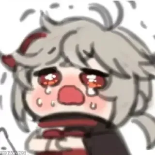 💠 Anime, Traurig, Weinend, Kawaii, Chibi, Fanart whatsapp sticker