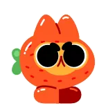 😡 cat, cute, orange, cartoon, sticker, kawaii telegram sticker