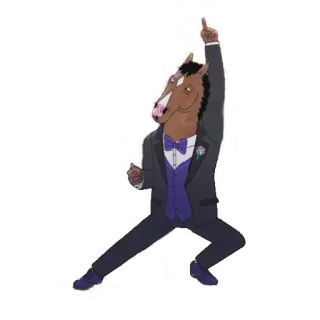 💃 BoJack Horseman kuda, acara tv, kartun, hewan, karakter, Bojack whatsapp sticker