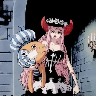 🌸 Perona One Piece anime, dibujos animados, Perona, One Piece, personaje whatsapp sticker
