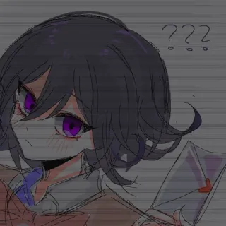 🤔 ??? Anime, Charakter, Fragezeichen, Digitale Kunst, Illustration telegram sticker