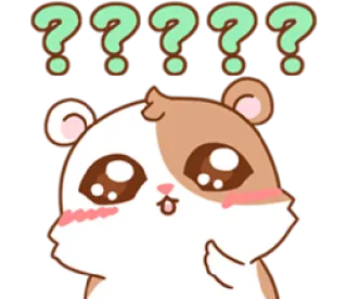 😯 ???? 햄스터, 귀여운, 질문, 동물, 스티커 telegram sticker