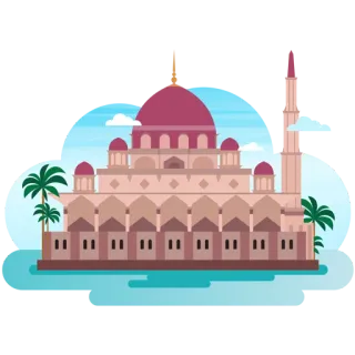👉 มัสยิด, อิสลาม, อาคาร, สถาปัตยกรรม, ท่องเที่ยว, แลนด์มาร์ค whatsapp sticker