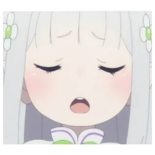 🧴 Emilia Re:Zero Anime, Emilia, Re:Zero, lindo, pegatina whatsapp sticker