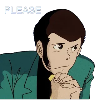 🙏 PLEASE Anime, Ausdruck, Bitte, Anfrage, Bitte telegram sticker