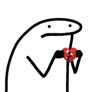 💔 gambar tongkat, patah hati, kesedihan, patah hati, kartun, cinta, kehilangan telegram sticker