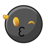 Black Emoji telegram emojis 😘