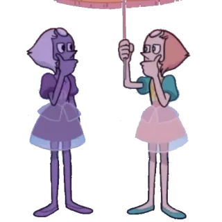 🧐 Pearl Steven Universe Mutiara, Steven Universe, kartun, permata, fusi, berpikir whatsapp sticker