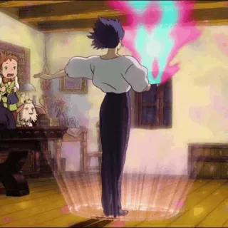 ⚜ Howl's Moving Castle Anime, Magia, Fantasía, Película, Escena, Mago telegram sticker
