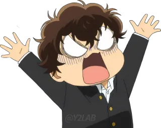 😡 Anime, Desenho animado, Expressivo, Personagem, Fofo telegram sticker