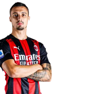 🤨 Emrates esportes, futebol, AC Milan, futebol, atleta telegram sticker